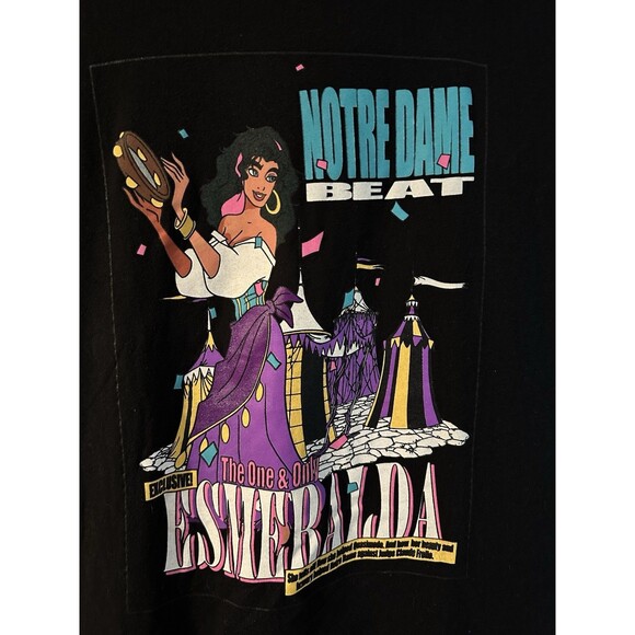 Y2K Vintage Disney Hunchback of Notre Dame Black Esmerelda T-Shirt M RARE - Picture 2 of 5